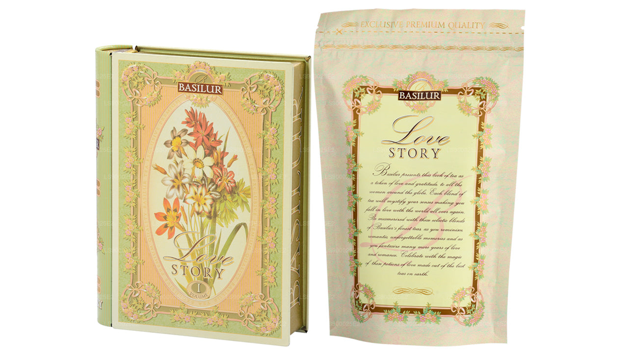 Basilur Tea Book ”Love Story - Volym I” (100g) Caddy