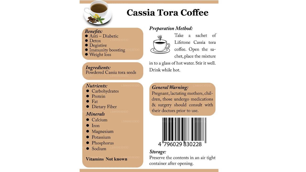 Lifetone Cassia Tora Kaffe (40g)