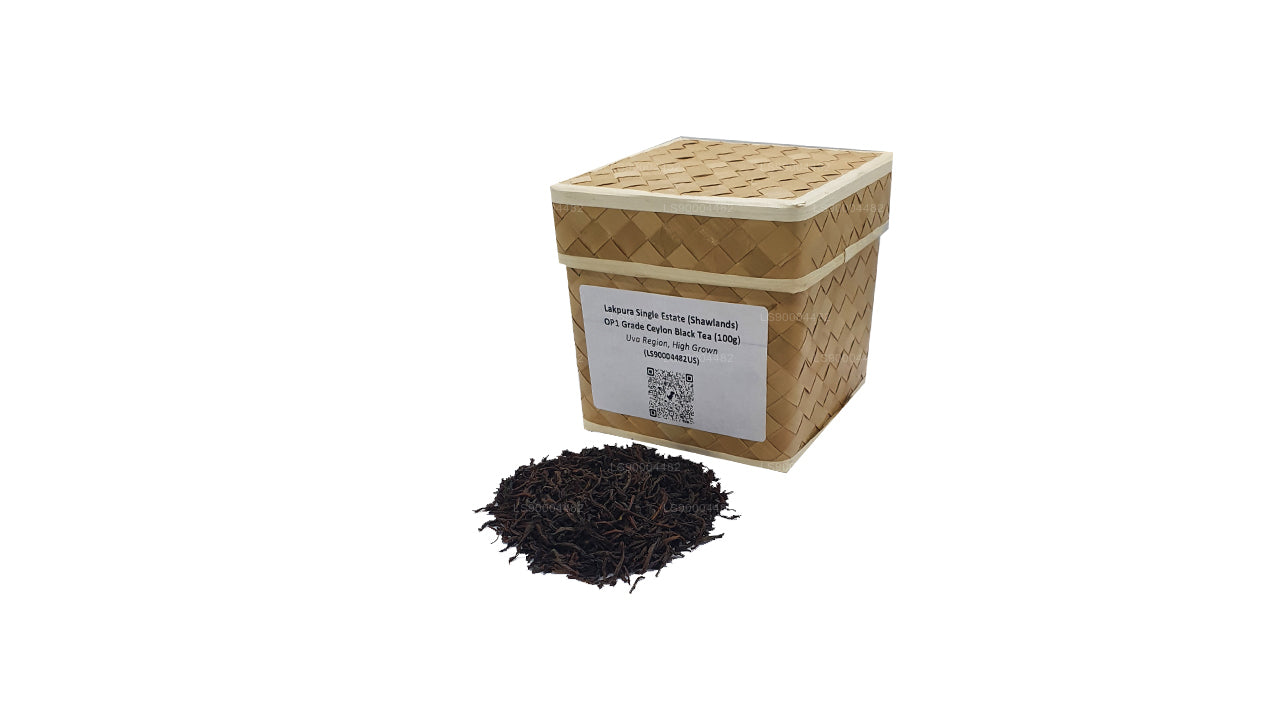 Lakpura enda egendom (Shawlands) OP1 Grade Ceylon svart te (100g)