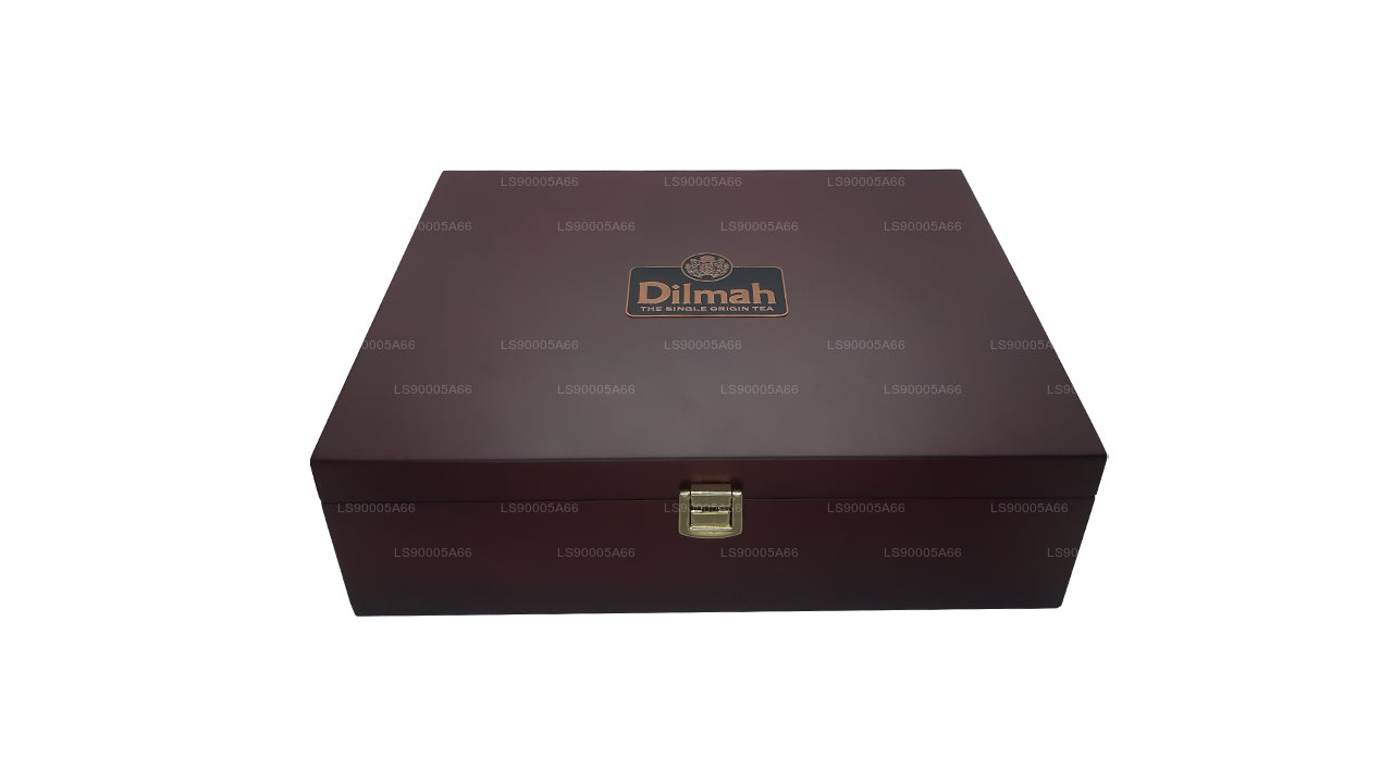 Dilmah Luxury Timber Presenter med lock (12 Sorter)