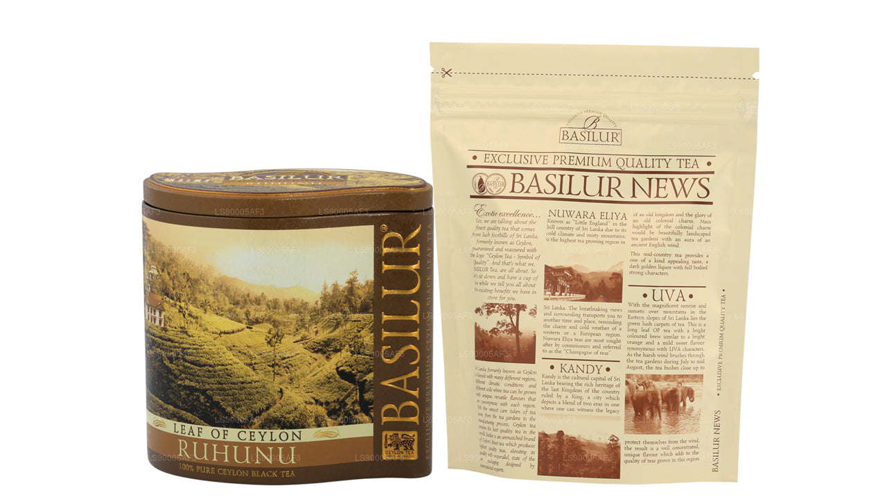 Basilur blad av Ceylon ”Ruhunu” (100g) Caddy