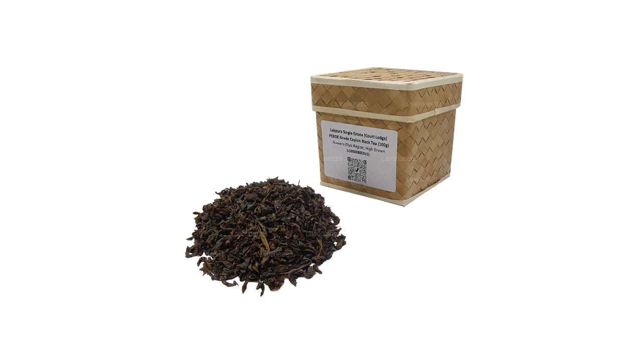 Lakpura enda egendom (Court Lodge) PEKOE Grade Ceylon svart te (100g)