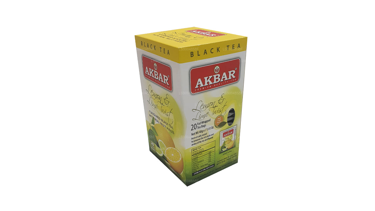 Akbar Citron och Lime Twist Tea (40g) 20 tepåsar