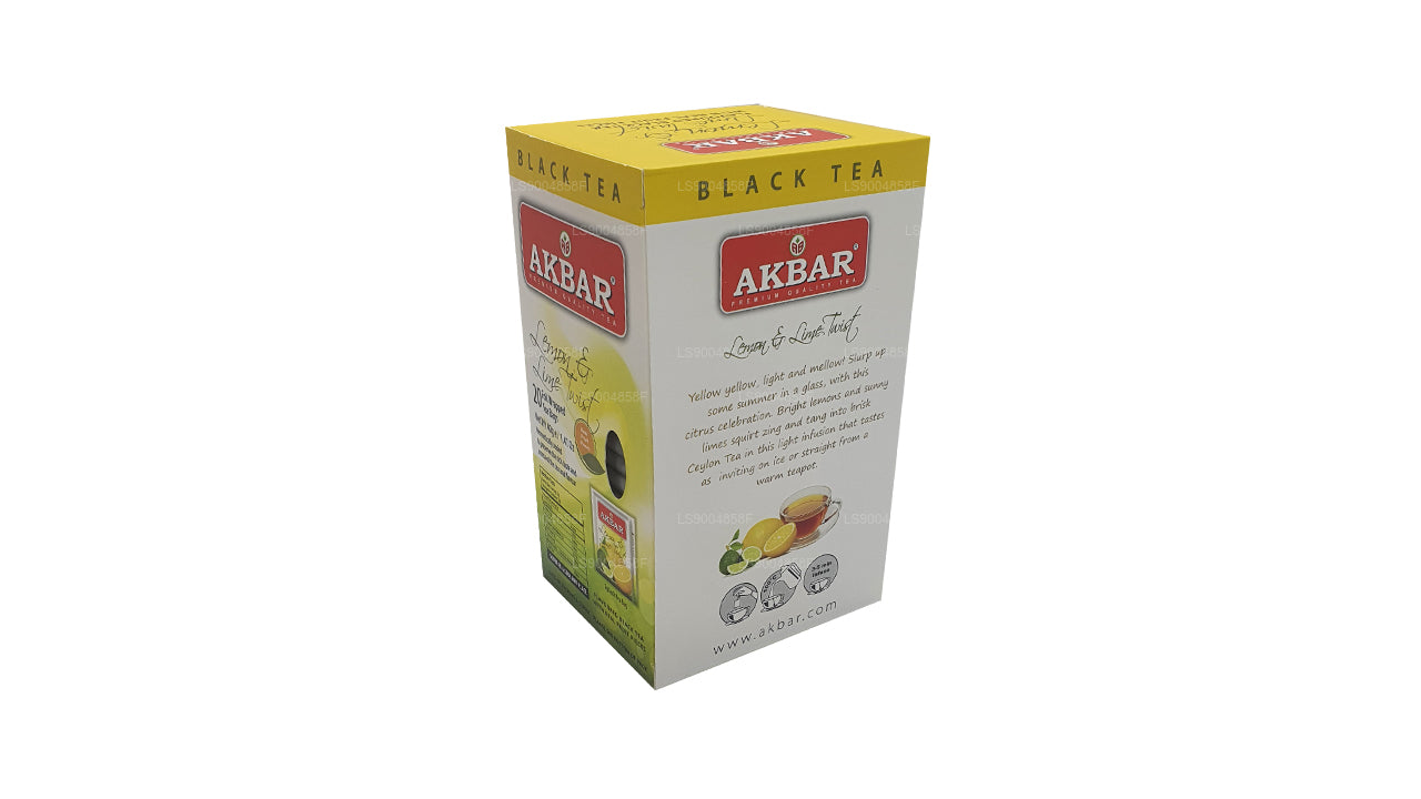 Akbar Citron och Lime Twist Tea (40g) 20 tepåsar