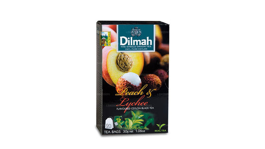 Dilmah persika och litchi smaksatt te (30g) 20 tepåsar