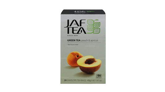 Jaf te ren grön samling grönt te persika och aprikos (40g) 20 tepåsar