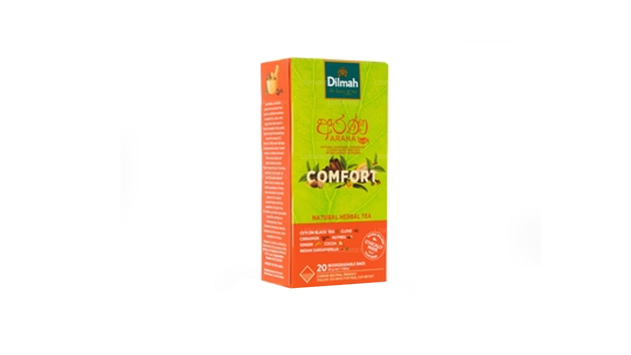 Dilmah Arana Comfort naturligt örtte svart te (20 tagless tepåsar)