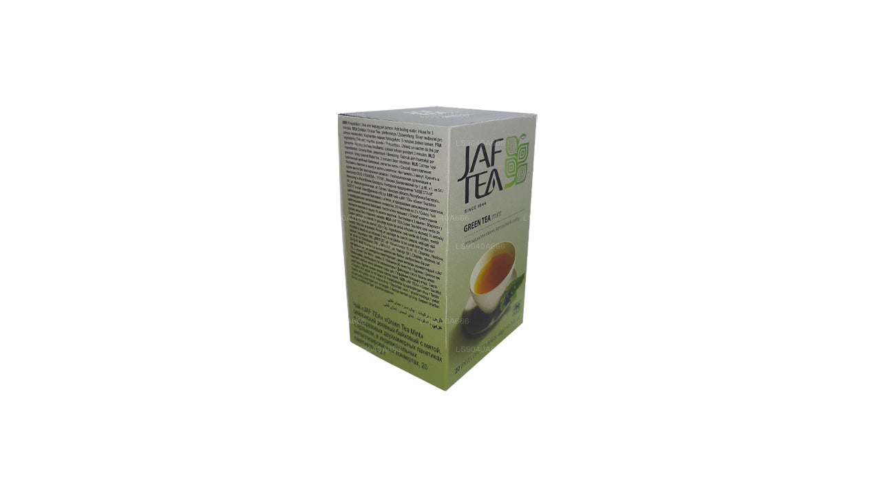 Jaf Tea Pure Green Kollektion Grönt te Mintfolie Kuvert Tepåsar (40g)