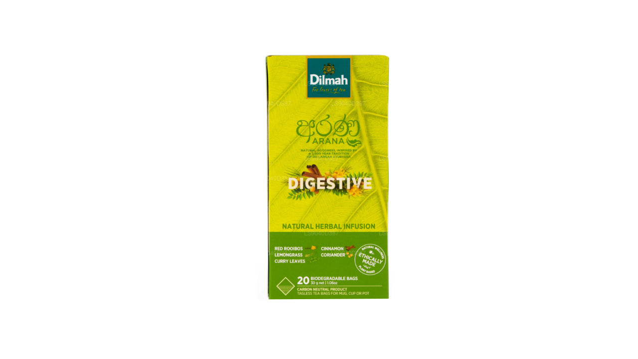 Dilmah Arana Digestive Red Rooibos Natural Herbal Infusion (20 Tagless tepåsar)