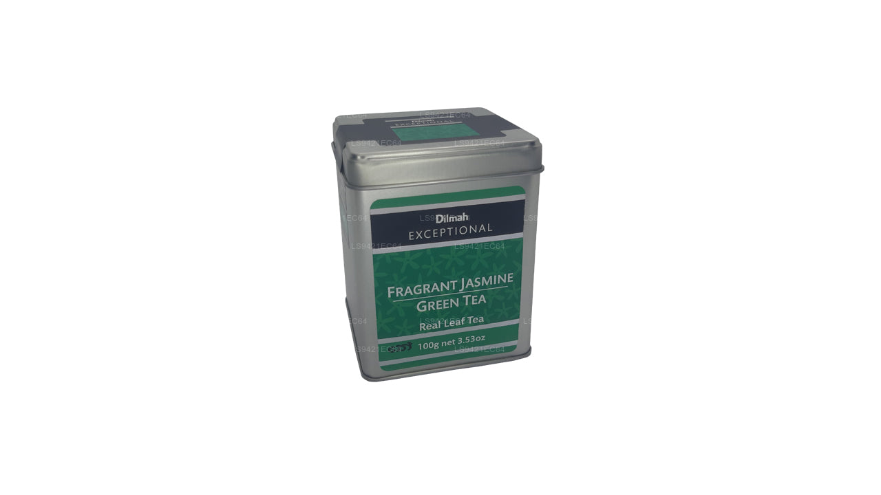 Dilmah exceptionella doftande jasmin grönt te Real Leaf Tea (100g)