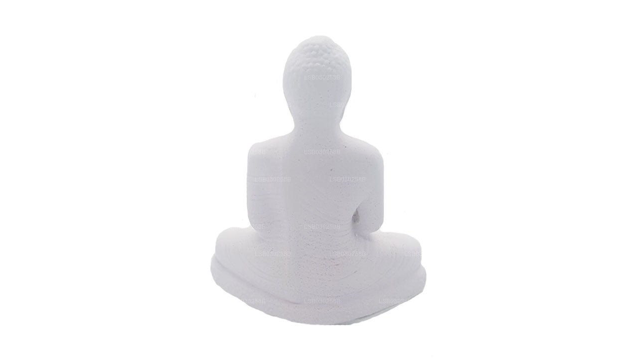 Buddha staty (vit färg) för bil instrumentbräda (7 cm x 3 cm)