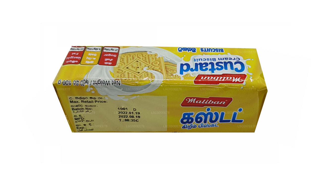 Maliban Vaniljsås Grädde Sandwich Biscuit (100g)